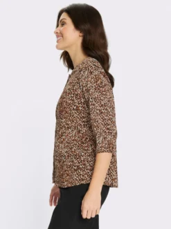 Druckbluse in Crinkle-Qualität