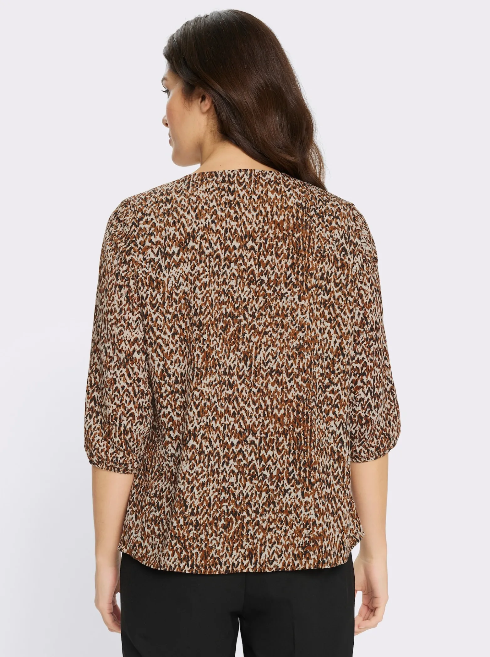 Druckbluse in Crinkle-Qualität