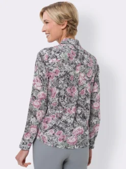 Druckbluse in Crêpe-Qualität