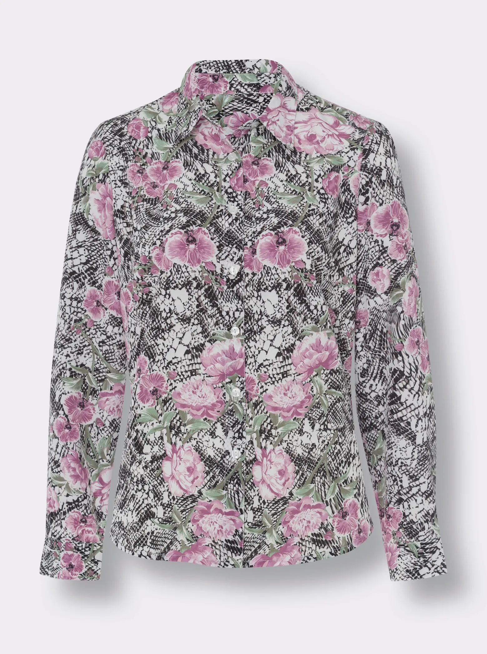 Druckbluse in Crêpe-Qualität