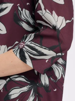 Druckbluse in floralem Dessin