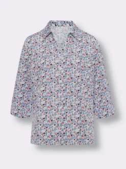 Druckbluse mit 3/4-langen Ärmeln