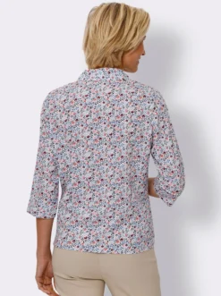 Druckbluse mit 3/4-langen Ärmeln