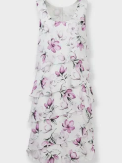 Druckkleid im Lagenlook