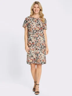 Druckkleid im Lagen-Look