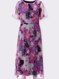 Druckkleid mit ausgestelltem Rockteil