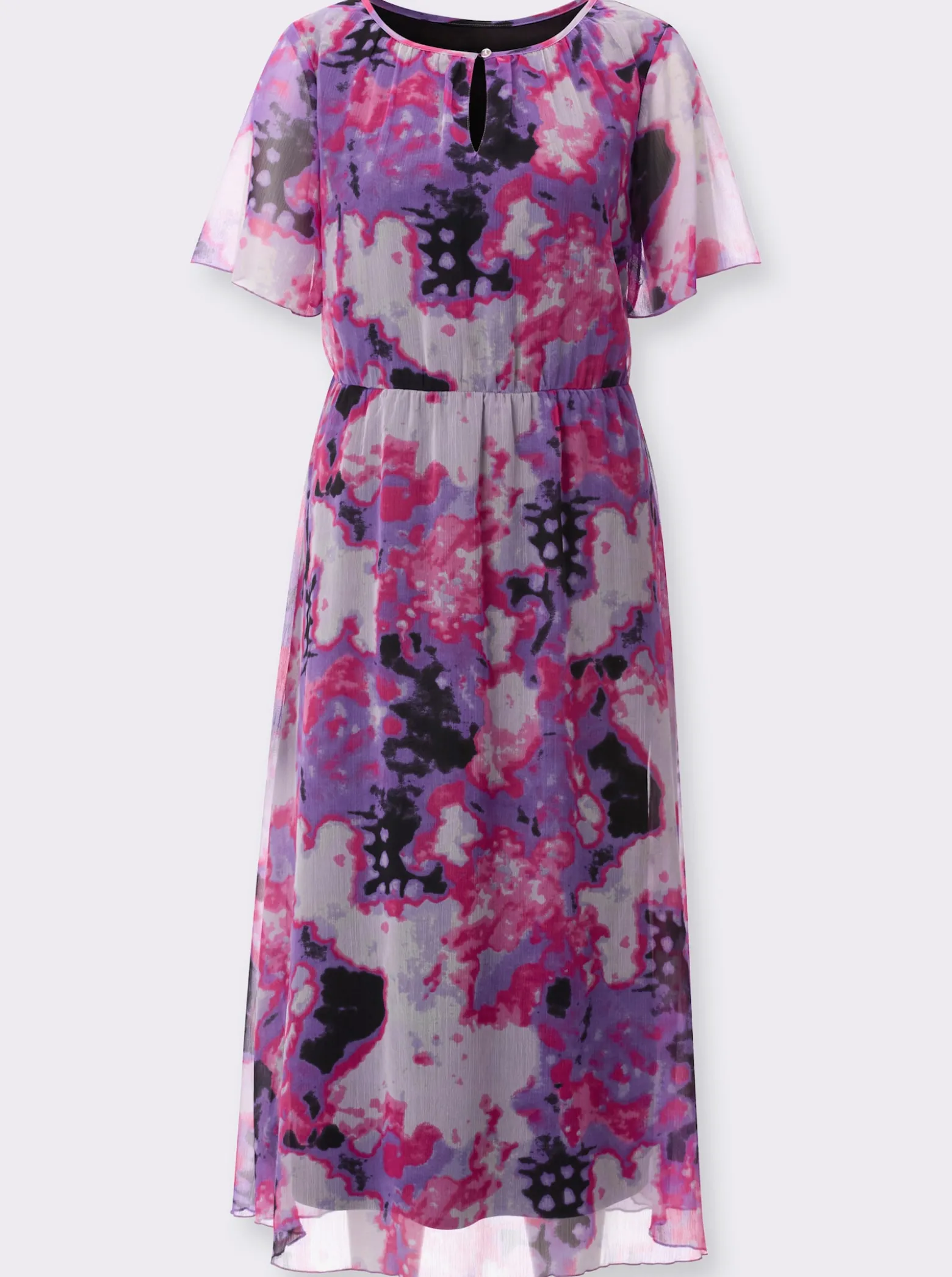 Druckkleid mit ausgestelltem Rockteil