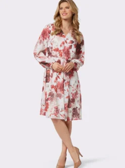 Druckkleid mit Ballonärmeln