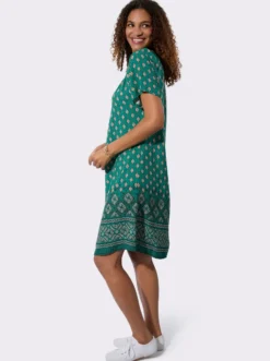 Druckkleid mit Bordürendruck