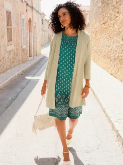 Druckkleid mit Bordürendruck