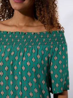 Druckkleid mit Bordürendruck