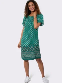 Druckkleid mit Bordürendruck