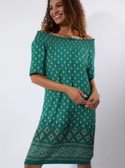 Druckkleid mit Bordürendruck
