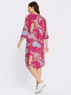 Druckkleid mit 3/4-Ärmel