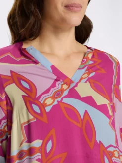 Druckkleid mit 3/4-Ärmel