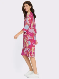 Druckkleid mit 3/4-Ärmel
