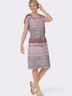 Druckkleid mit Tunnelzug in der Taille