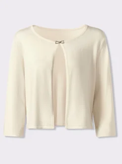Feinstrickjacke mit Rundhals-Ausschnitt