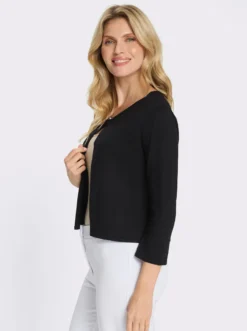 Feinstrickjacke mit Rundhals-Ausschnitt