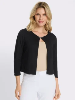 Feinstrickjacke mit Rundhals-Ausschnitt