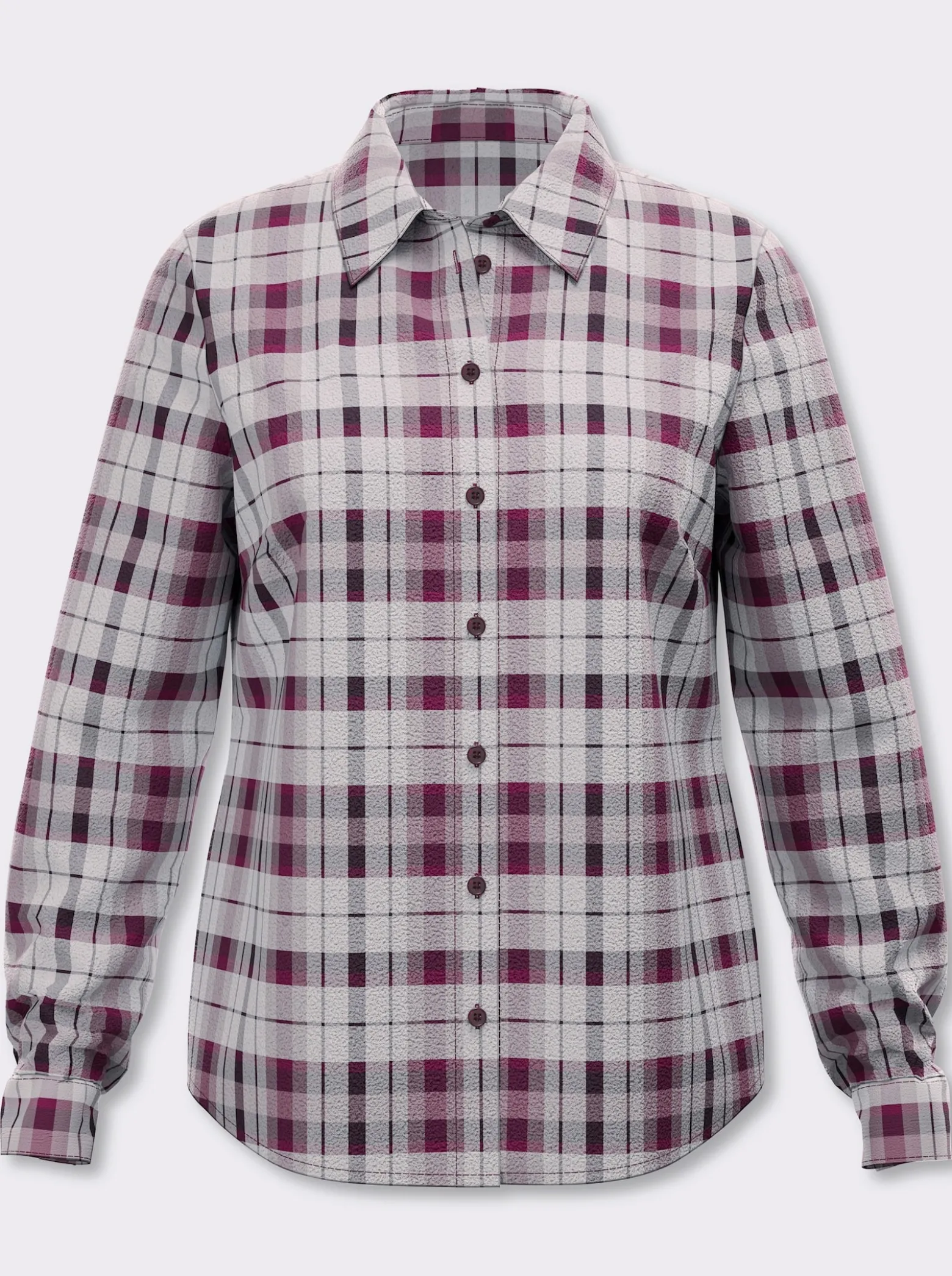 Flanellbluse aus reiner Baumwolle, Webkaro