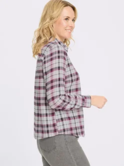 Flanellbluse aus reiner Baumwolle, Webkaro