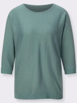 Fledermauspullover mit Glitzersteinchen