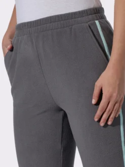 Fleecehose mit seitlichem Kontrastband