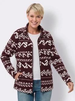 Fleecejacke allover bedruckt