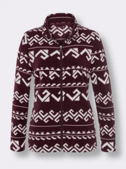 Fleecejacke allover bedruckt
