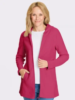 Fleecejacke in Longform