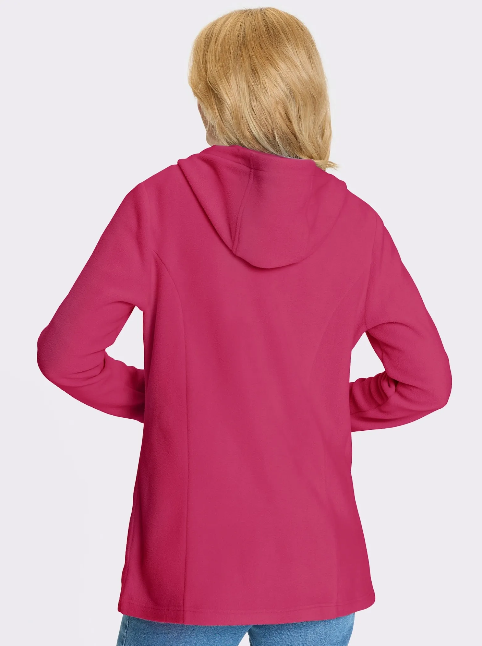 Fleecejacke in Longform
