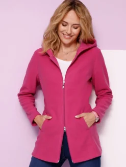 Fleecejacke in Longform
