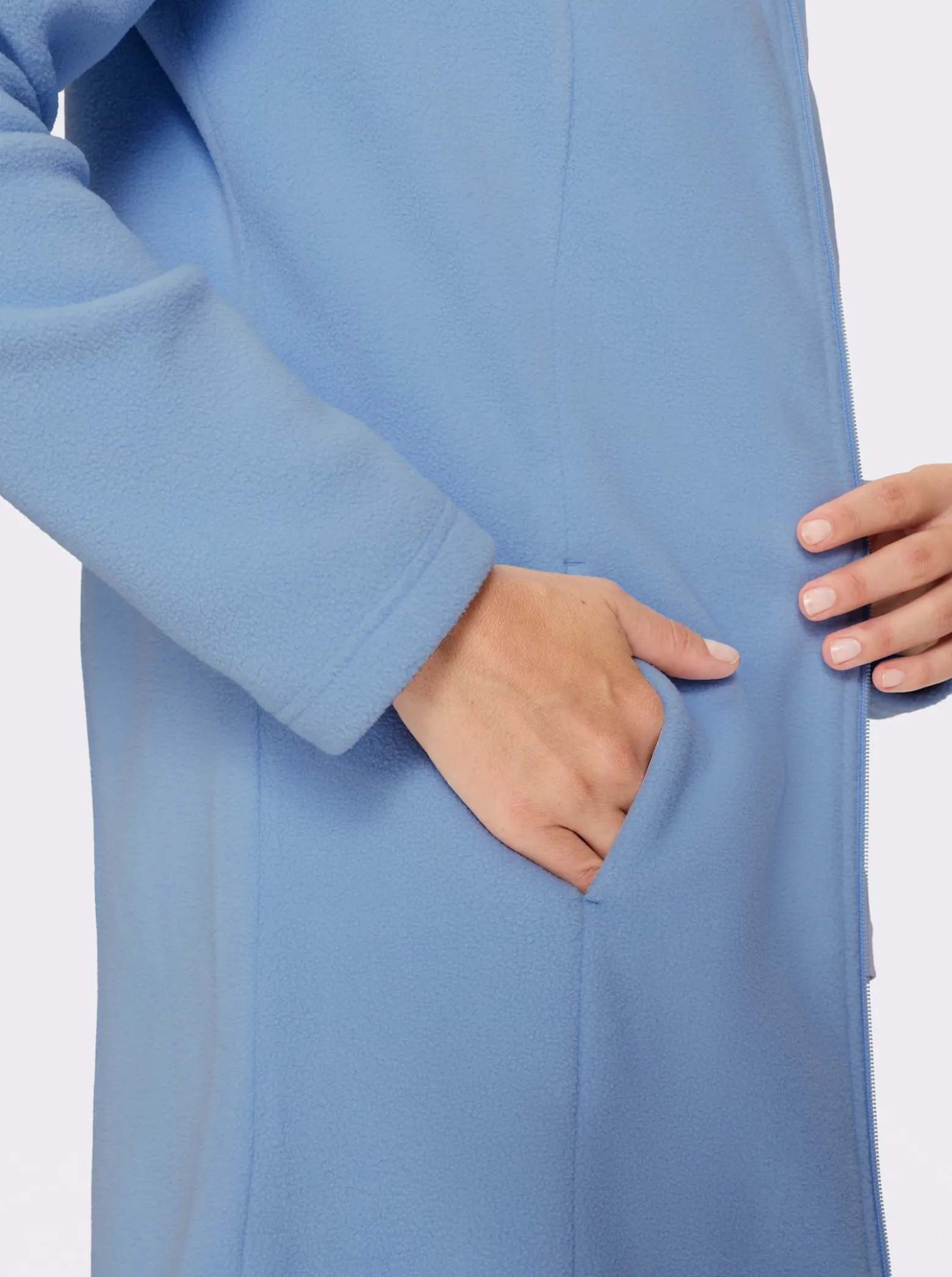 Fleecejacke in Longform