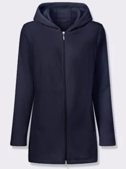 Fleecejacke in Longform