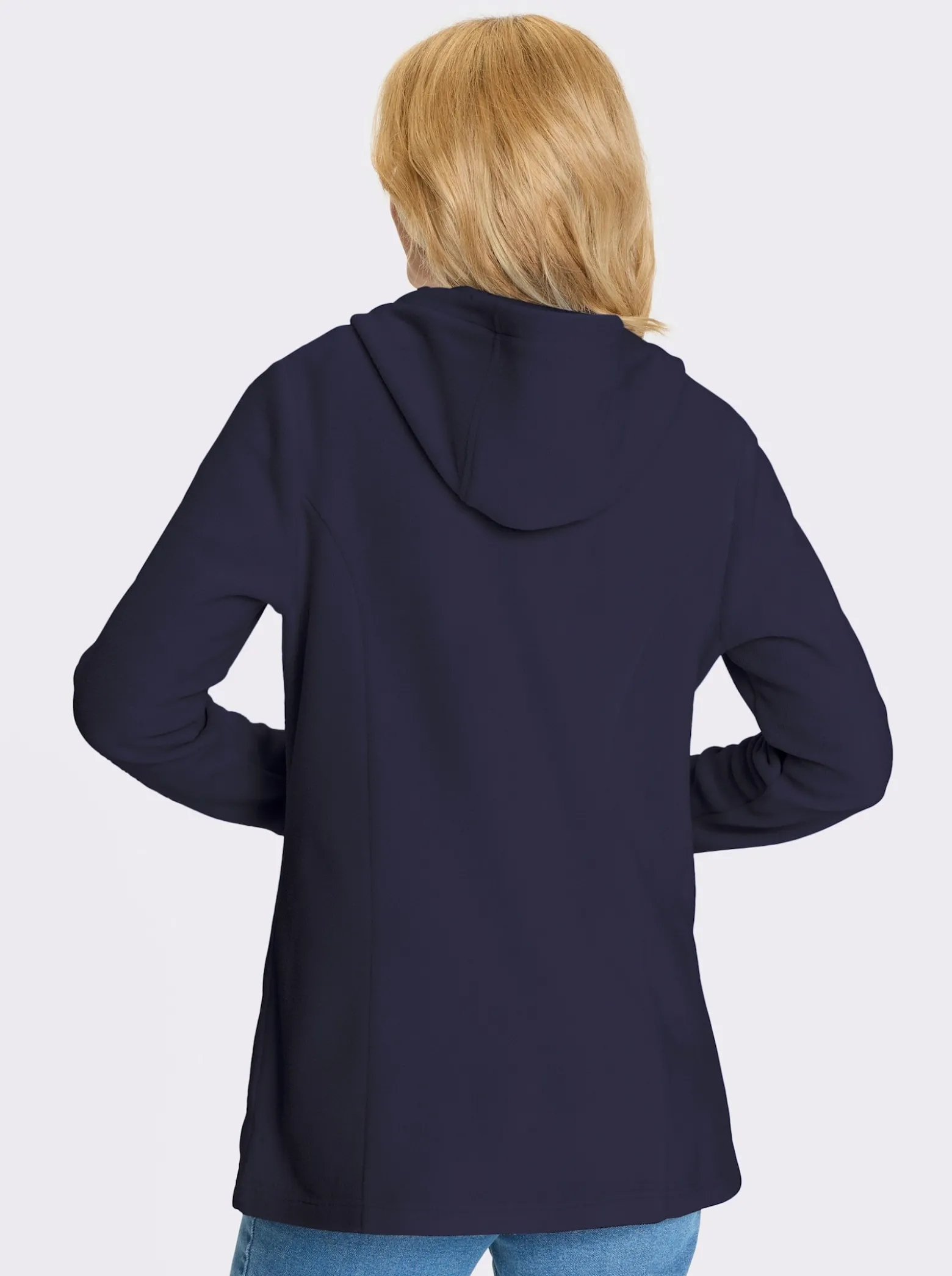 Fleecejacke in Longform