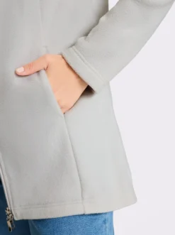 Fleecejacke in Longform