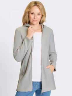 Fleecejacke in Longform