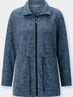 Fleecejacke in Longform