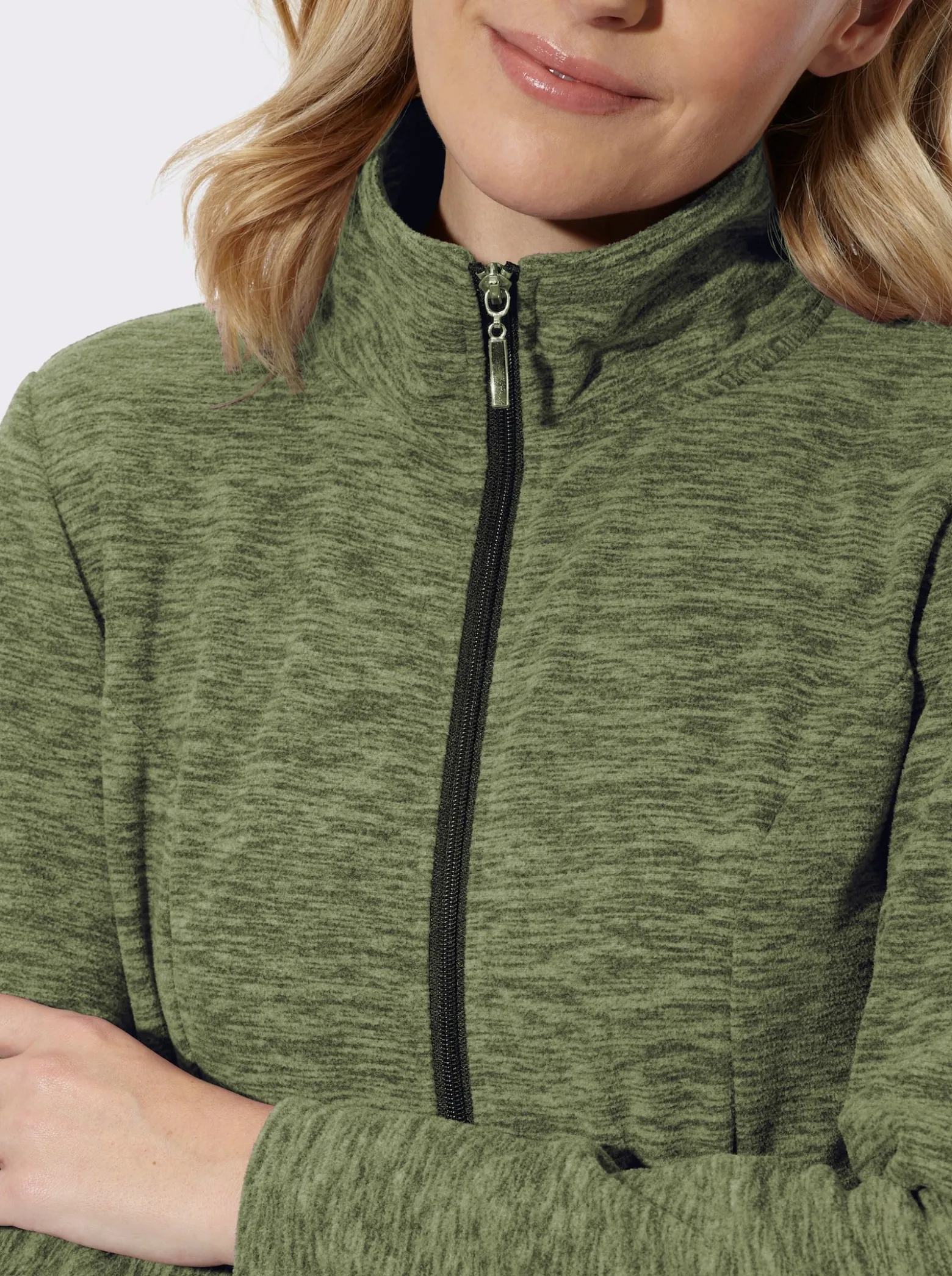 Fleecejacke in Longform