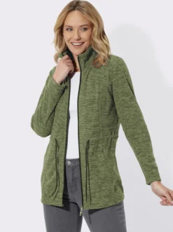 Fleecejacke in Longform