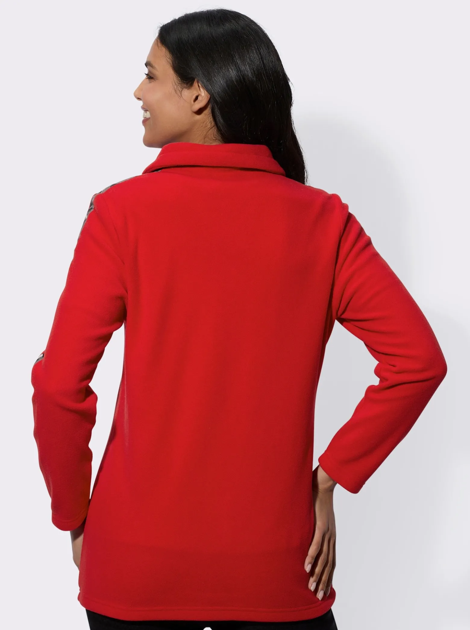 Fleecejacke in Longform