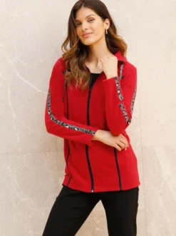 Fleecejacke in Longform