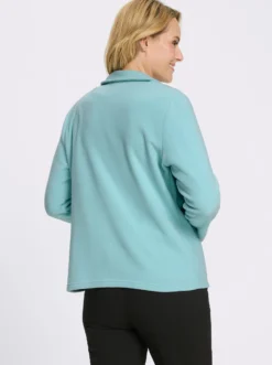 Fleecejacke mit Blütenstickerei