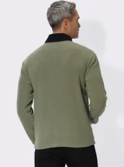 Fleecejacke mit Edelweiß-Stickerei