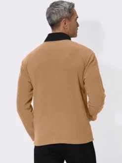 Fleecejacke mit Edelweiß-Stickerei
