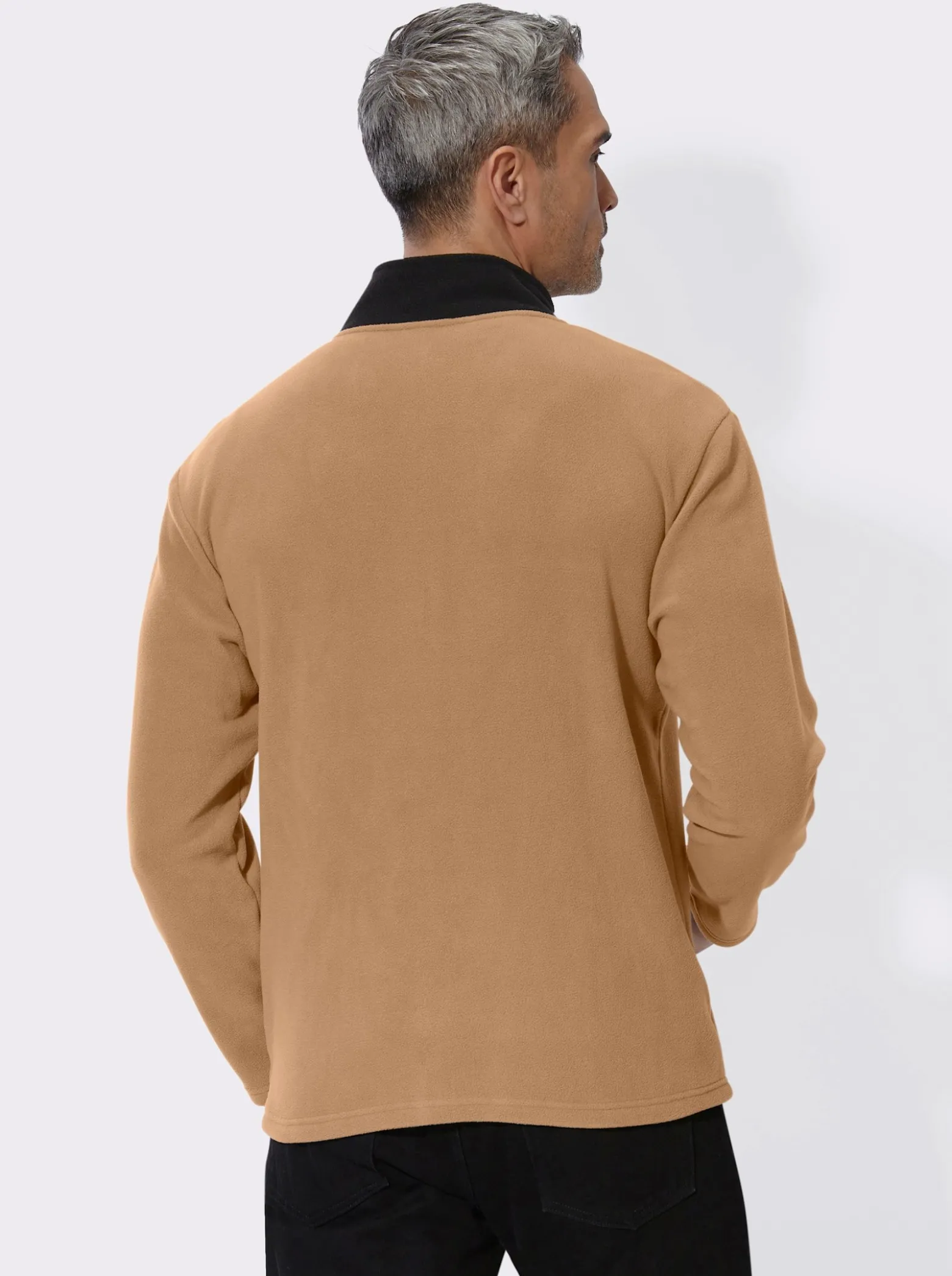 Fleecejacke mit Edelweiß-Stickerei
