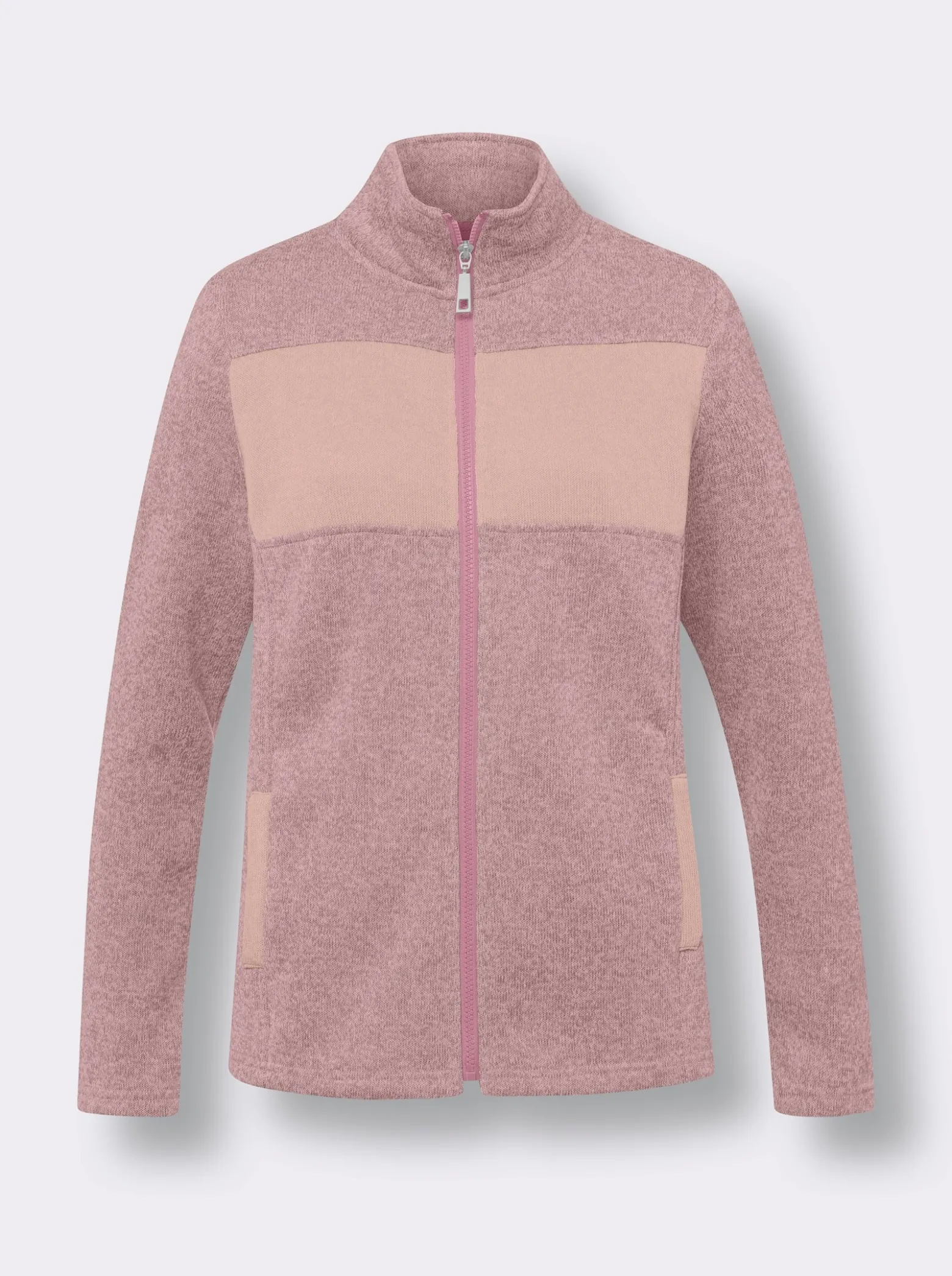Fleecejacke mit Einsätzen