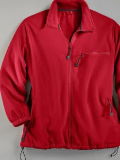 Fleecejacke mit elastischen Ärmelbündchen