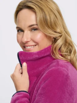 Fleecejacke mit elastischen Abschlüssen